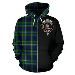 MacNeill of Barra Ancient Tartan Crest Zipper Hoodie - Half Of Me Style