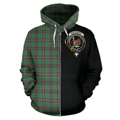 MacKinnon Hunting Ancient Tartan Crest Zipper Hoodie - Half Of Me Style