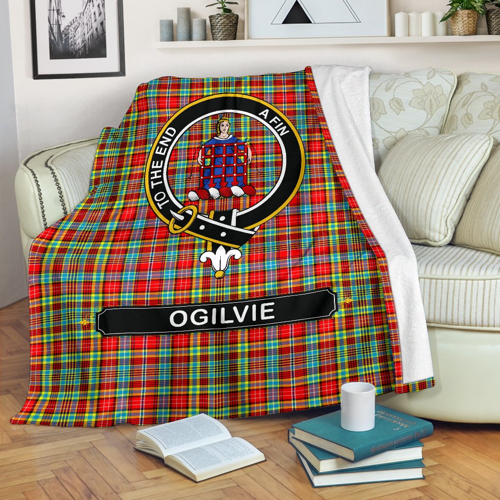 Ogilvie Family Tartan Crest Blankets