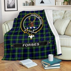 Forbes Family Tartan Crest Blankets
