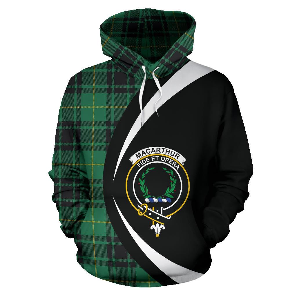 Macarthur Ancient Tartan Crest Hoodie - Circle Style