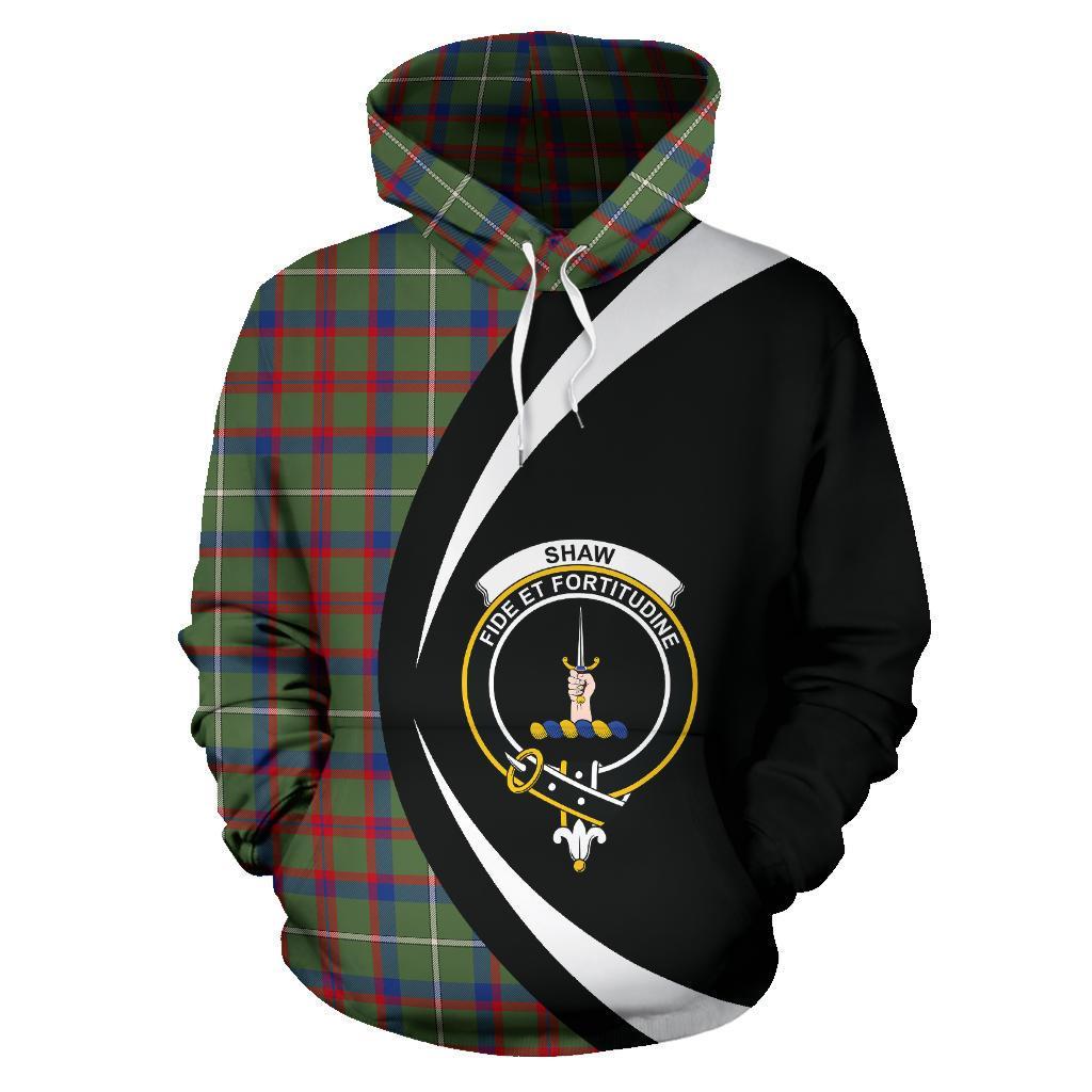 Shaw Green Modern Tartan Crest Hoodie - Circle Style