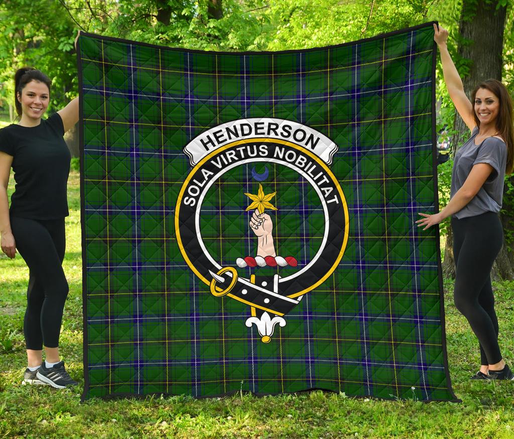 Henderson (Mackendrick) Family Modern Tartan Crest Quilt
