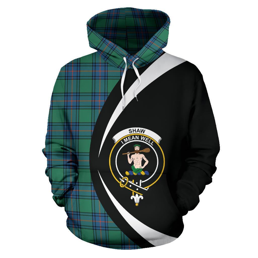 Shaw Green Modern Tartan Crest Hoodie - Circle Style