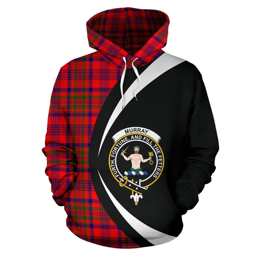 Murray of Tulloch Modern Tartan Crest Hoodie - Circle Style