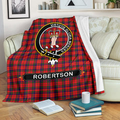 Robertson Family Tartan Crest Blanket