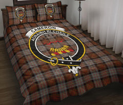 Cameron of Erracht Weathered Tartan Crest Circle Style Quilt Bed Set