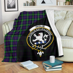 Inglis Modern Tartan Crest Blanket Wave Style