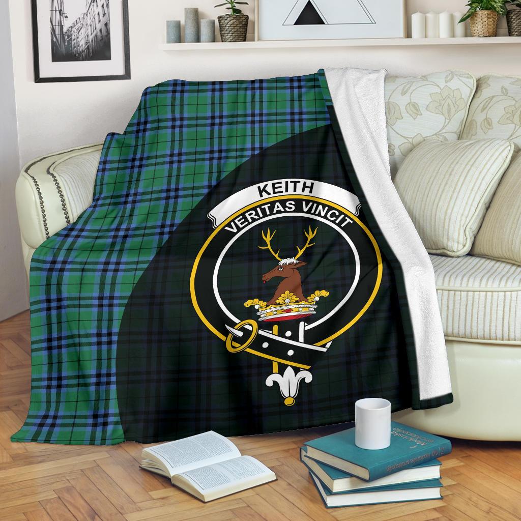 Keith Ancient Tartan Crest Blanket Wave Style