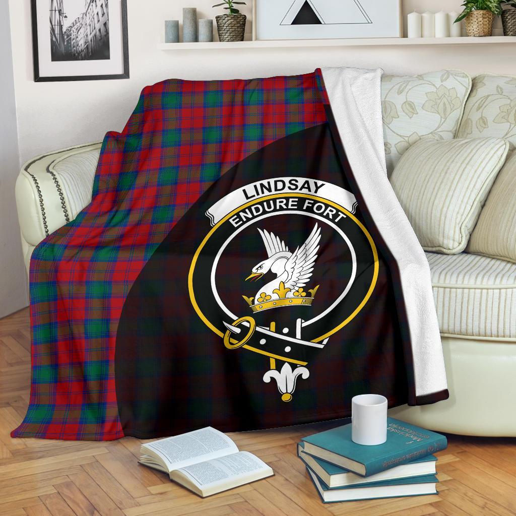 Lindsay Modern Tartan Crest Blanket Wave Style