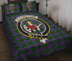 Elphinstone Tartan Crest Quilt Bed Set
