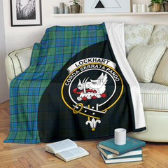 Lockhart Tartan Crest Blanket Wave Style