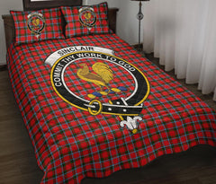 Sinclair Modern Tartan Crest Quilt Bed Set