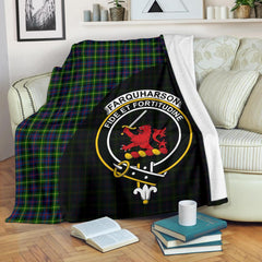 Farquharson Modern Tartan Crest Blanket Wave Style
