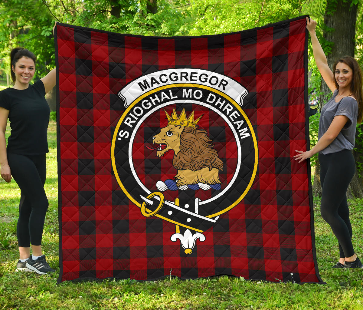 Rob Roy Macgregor Tartan Crest Quilt - SP