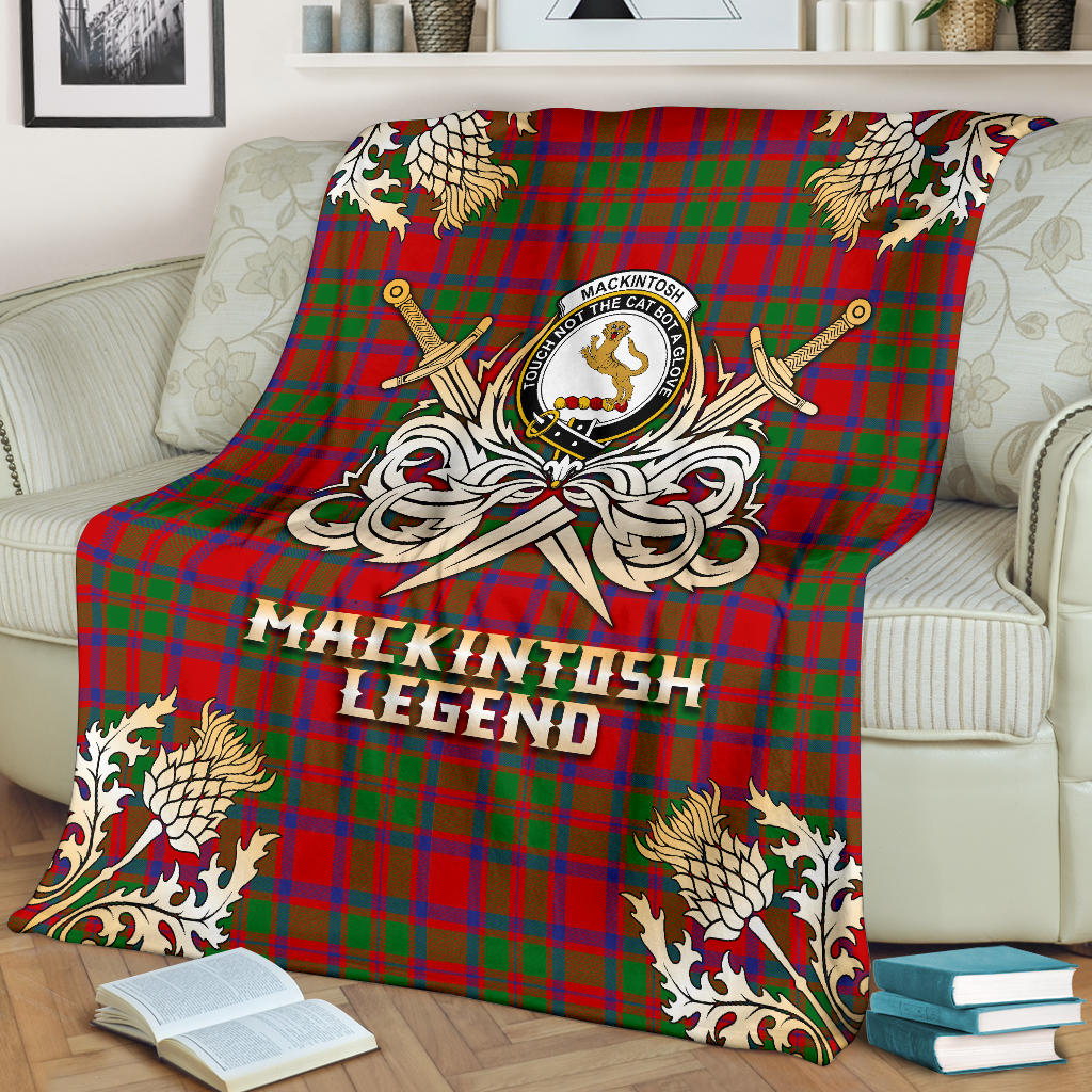MacKintosh Modern Tartan Gold Courage Symbol Blanket - SP