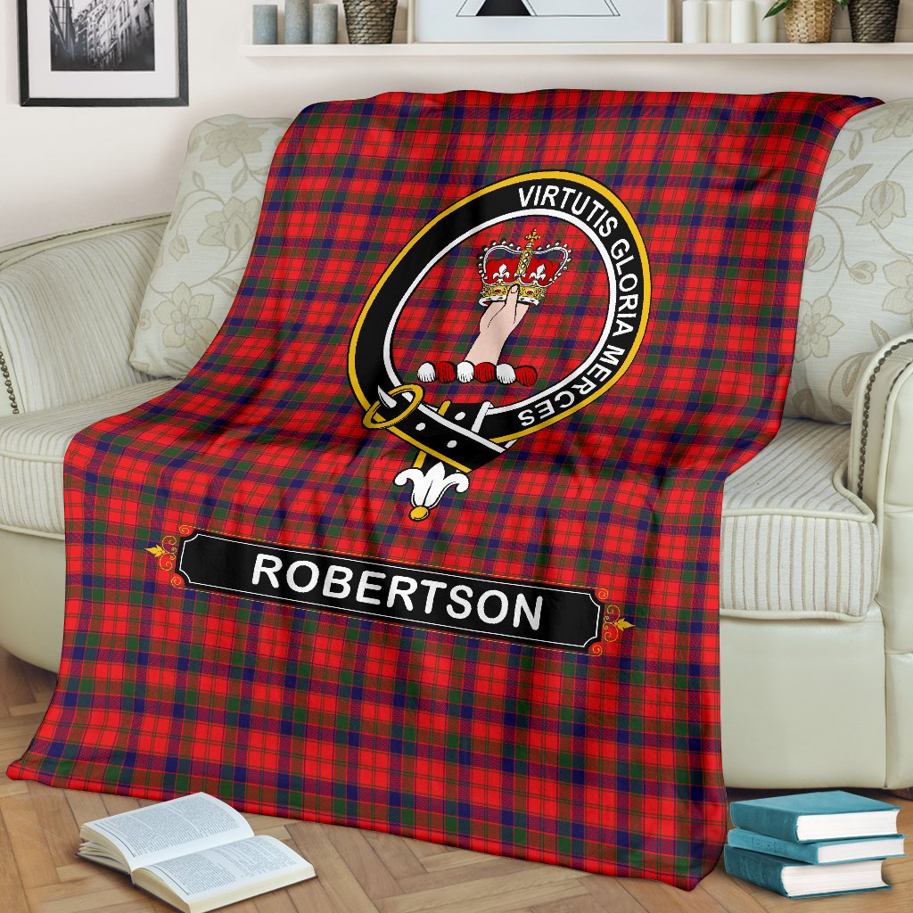 Robertson Family Tartan Crest Blanket