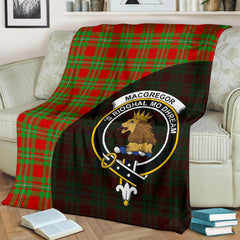 MacGregor Modern Tartan Crest Blanket Wave Style