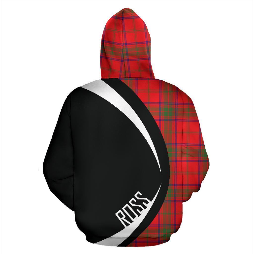Ross Modern Tartan Crest Hoodie - Circle Style