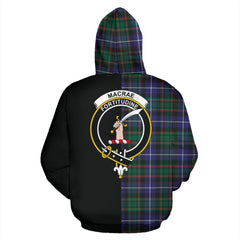 MacRae Hunting Modern Tartan Crest Zipper Hoodie - Half Of Me Style