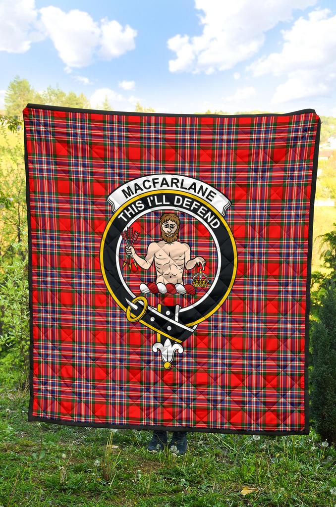 MacFarlane Modern Tartan Crest Quilt