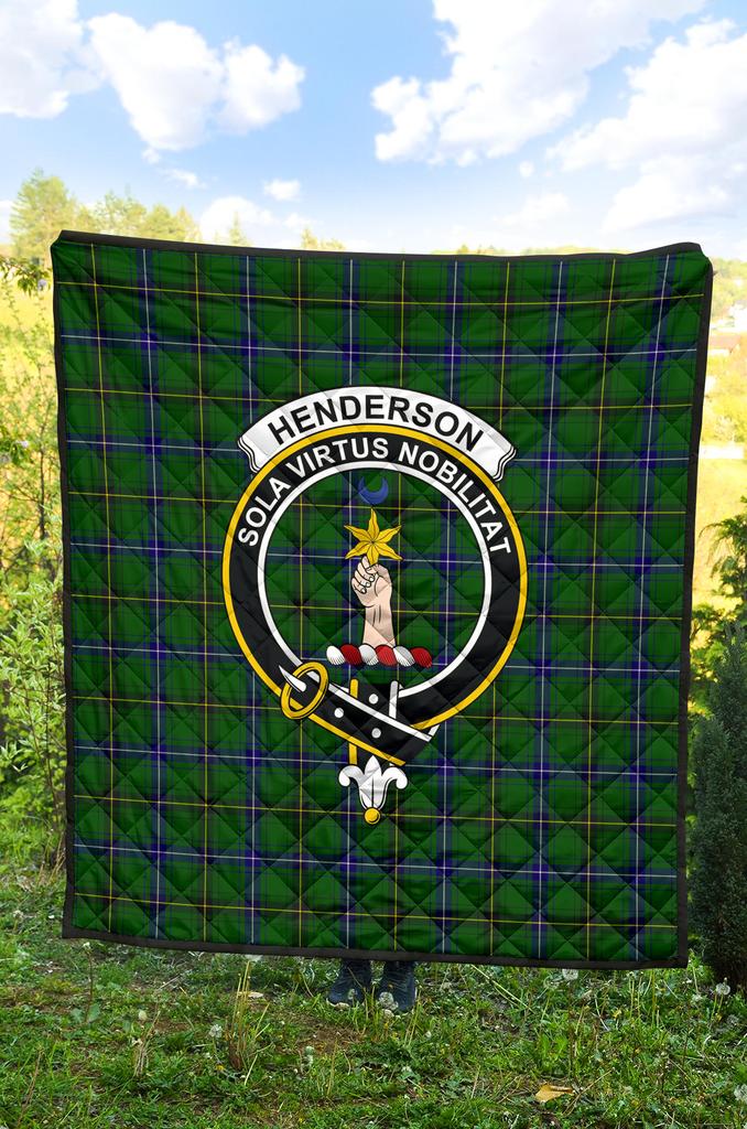 Henderson (Mackendrick) Family Modern Tartan Crest Quilt