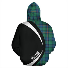 Shaw Green Modern Tartan Crest Hoodie - Circle Style