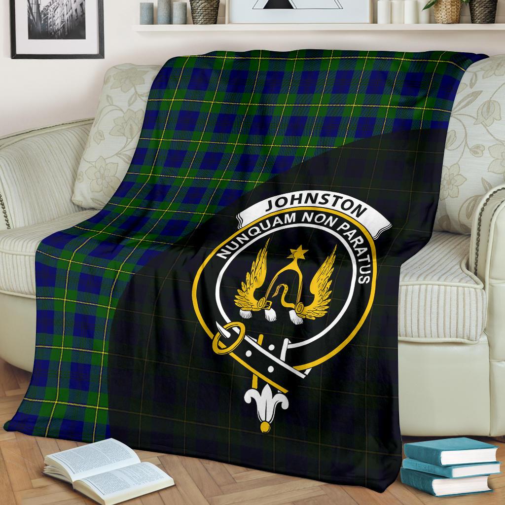 Johnston Modern Tartan Crest Blanket - 3 Sizes