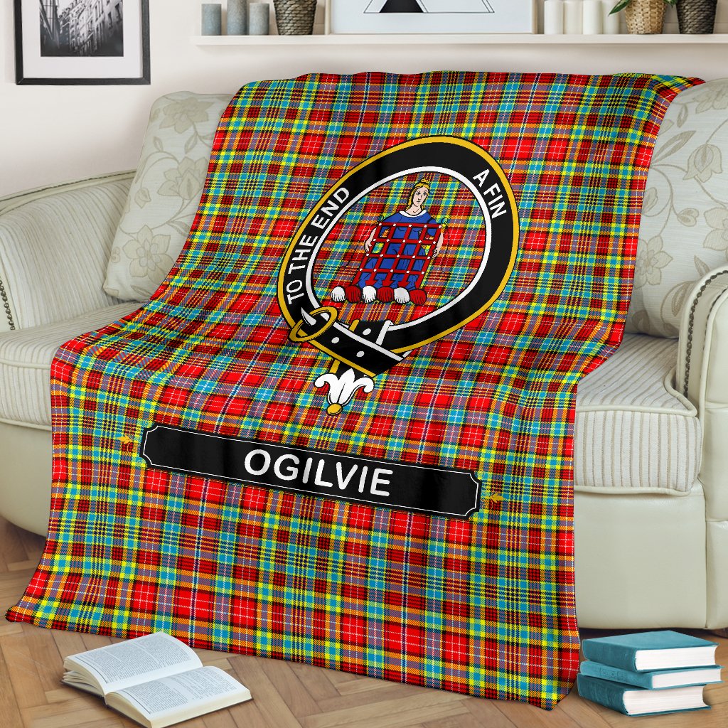 Ogilvie Family Tartan Crest Blankets