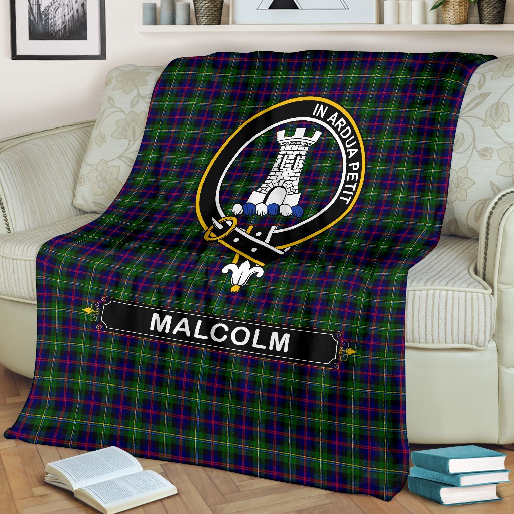 Malcolm (MacCallum) Tartan Crest Blankets