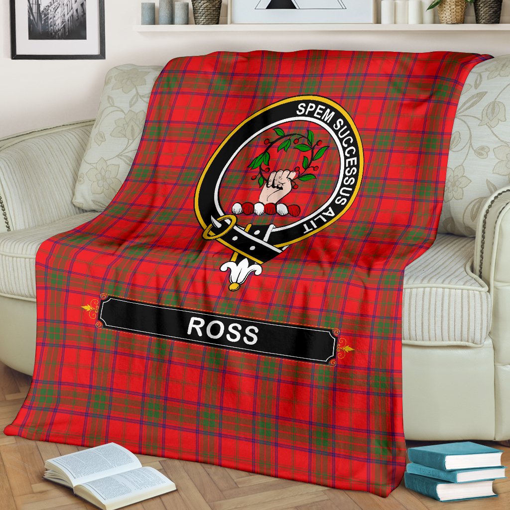 Ross Family Tartan Crest Blankets