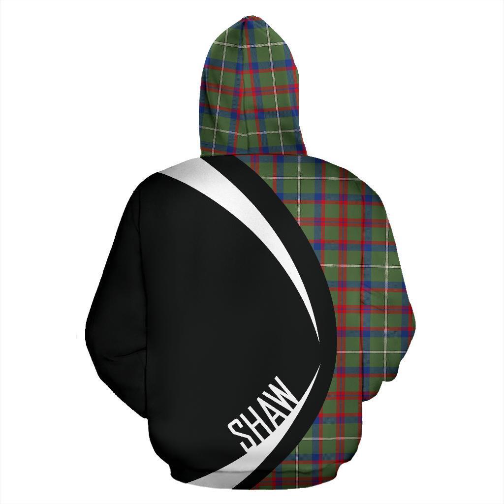 Shaw Green Modern Tartan Crest Hoodie - Circle Style