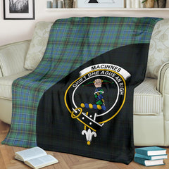 MacInnes Ancient Tartan Crest Blanket Wave Style