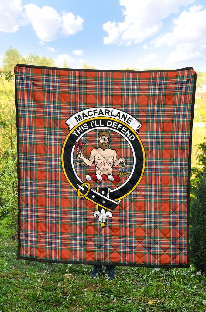 MacFarlane Tartan Crest Quilt