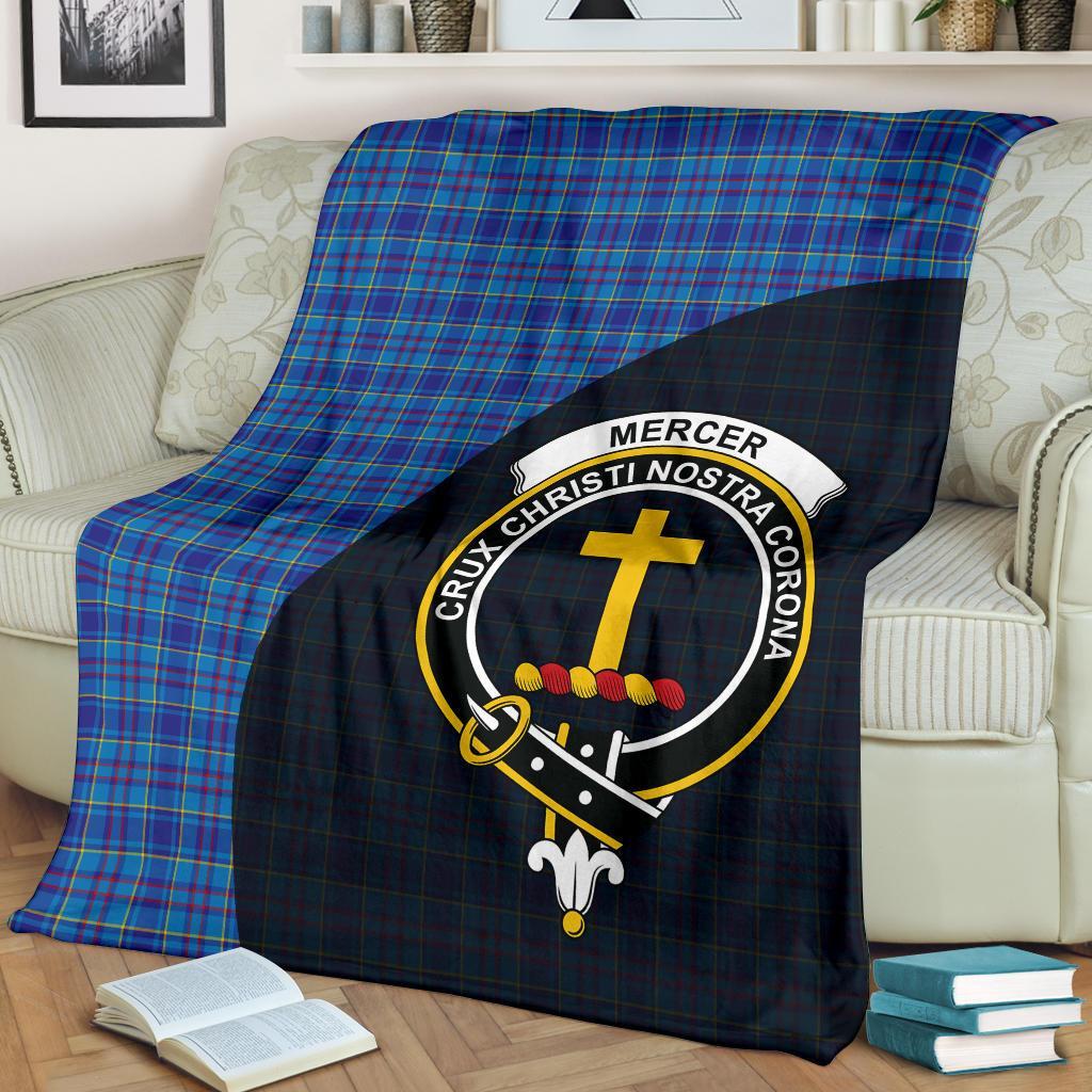 Mercer Modern Tartan Crest Blanket Wave Style