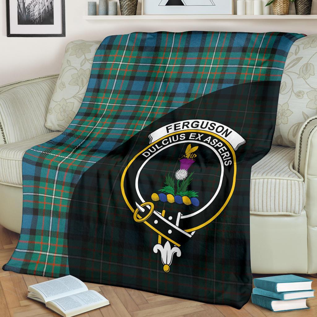 Ferguson Ancient Tartan Crest Blanket Wave Style