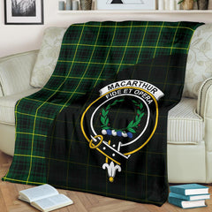 MacArthur Modern Tartan Crest Blanket Wave Style