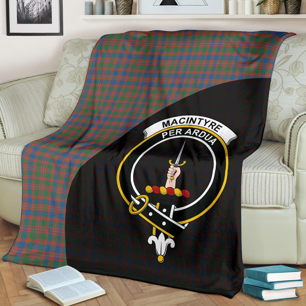 MacIntyre Ancient Tartan Crest Blanket Wave Style
