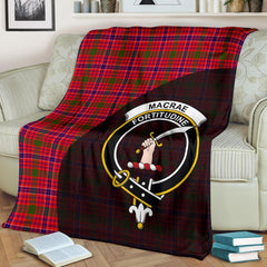 MacRae Modern Tartan Crest Blanket Wave Style