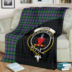 Logan Ancient Tartan Crest Blanket Wave Style