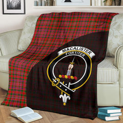 MacAlister Modern Tartan Crest Blanket Wave Style