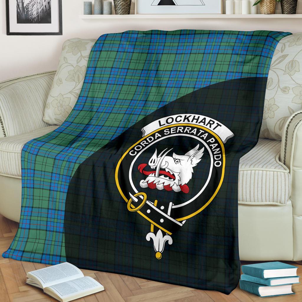 Lockhart Tartan Crest Blanket Wave Style
