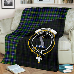 MacNeill of Barra Modern Tartan Crest Blanket Wave Style