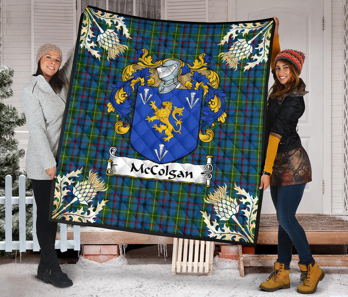 McColgan Tartan Crest Quilt -
