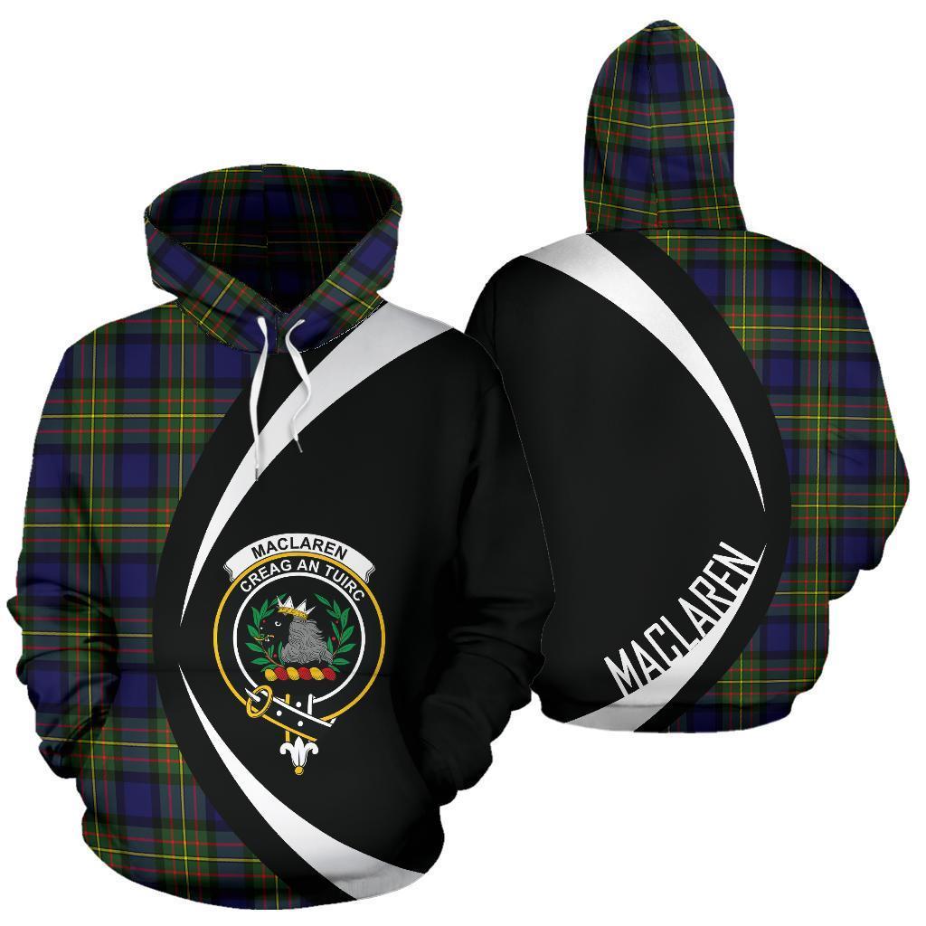 MacLaren Modern Tartan Crest Hoodie - Circle Style