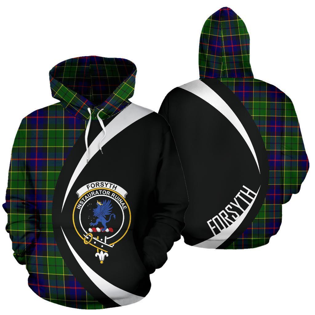 Forsyth Modern Tartan Crest Hoodie - Circle Style