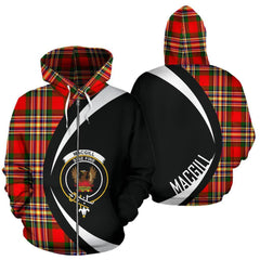 MacGill Modern Tartan Crest Zipper Hoodie - Circle Style