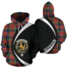 MacPherson Ancient Tartan Crest Hoodie - Circle Style