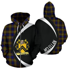 McLellan Modern Tartan Crest Zipper Hoodie - Circle Style