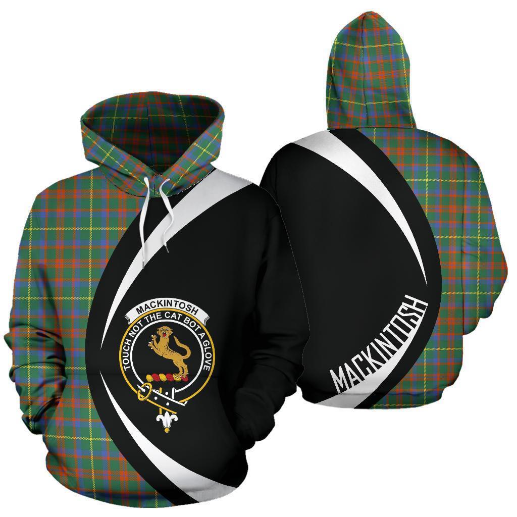 MacKintosh Hunting Ancient Tartan Crest Hoodie - Circle Style